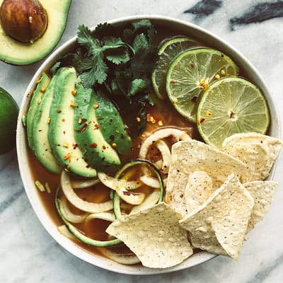 Chicken Cilantro Zoodle Soup