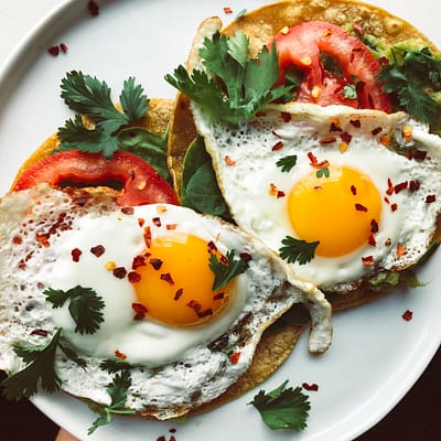 Sweet & Spicy Guacamole Breakfast Tacos